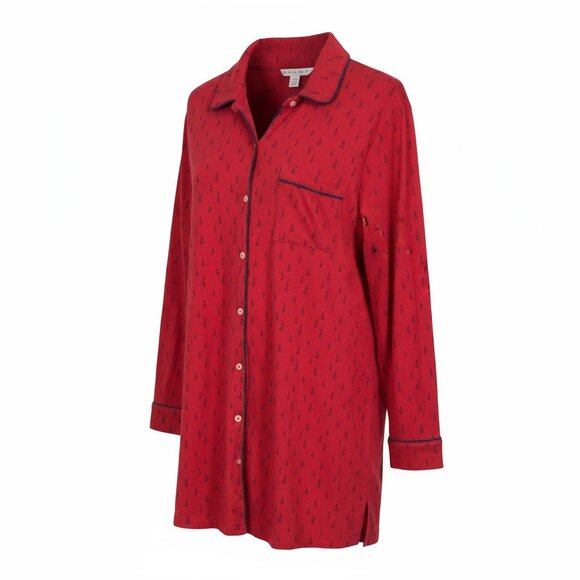 Vineyard Vines Red Women's Pajama Shirt - Picture 2 of 9